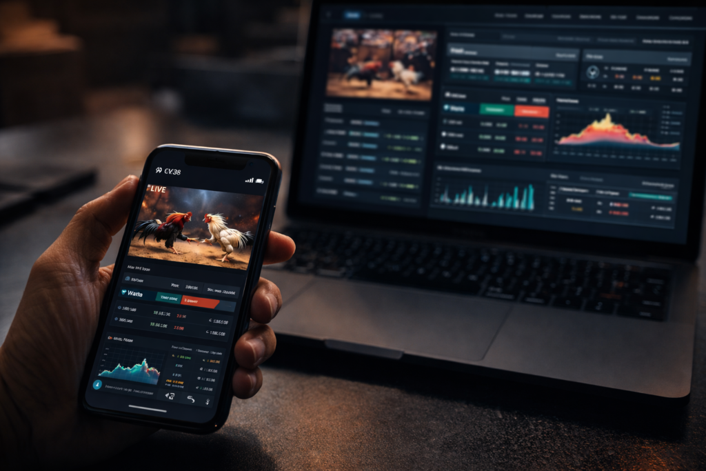 antarmuka digital live streaming pada platform SV388 sabung ayam resmi